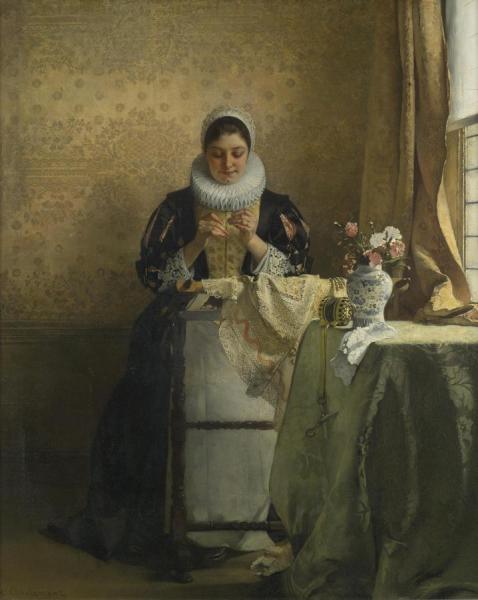 The Lace Maker by Eduard Charlemont