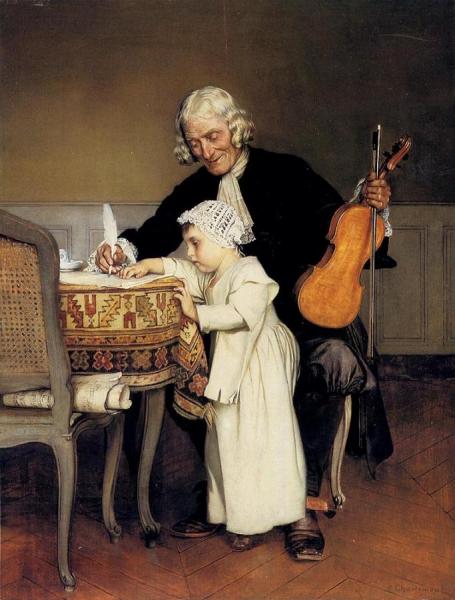 The Music Lesson by Eduard Charlemont