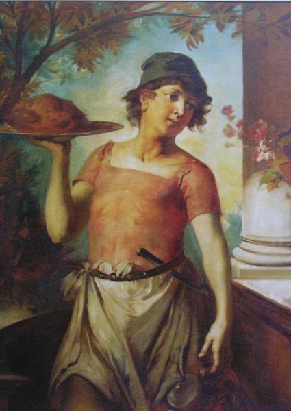 Cook With Roast Goose by Eduard Veith Oil Painting Reproductions