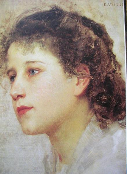 Head Of A Girl by Eduard Veith