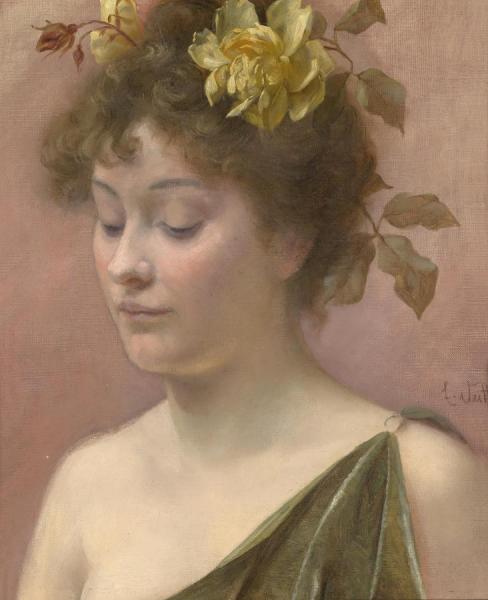 Portrait Of A Young Lady by Eduard Veith