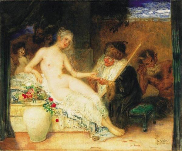 Young Beauty And The Fortune Teller by Eduard Veith