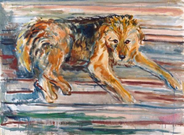 Airdale Terrier by Edvard Munch Oil Painting Reproductions
