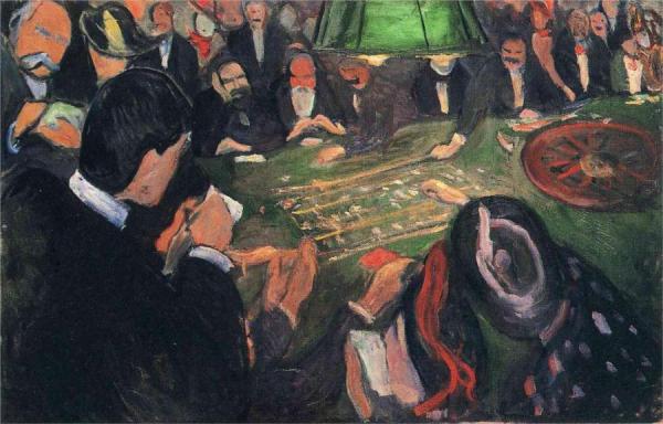 At The Roulette Table In Monte Carlo by Edvard Munch Oil Painting Reproductions