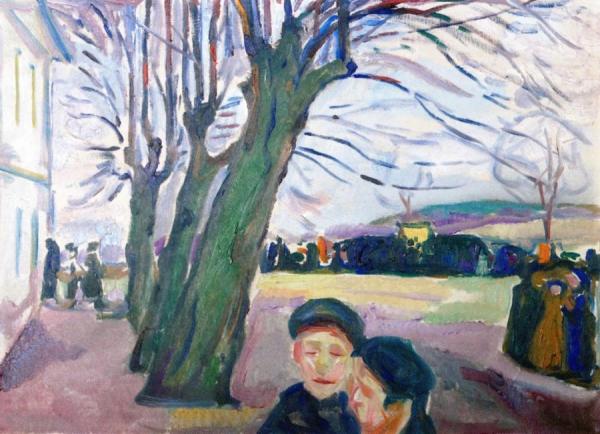 Auction At Grimsrød by Edvard Munch