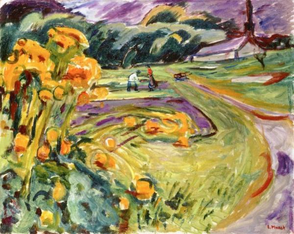 Autumn By The Greenhouse by Edvard Munch