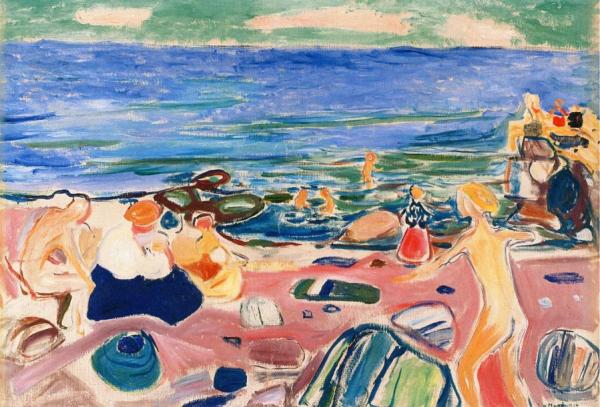 Bathing Scene From Asgardstrand by Edvard Munch