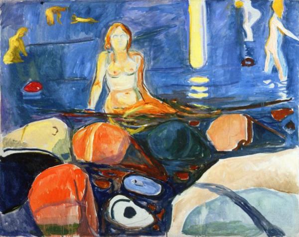 Bathing Woman And Children by Edvard Munch Oil Painting Reproductions