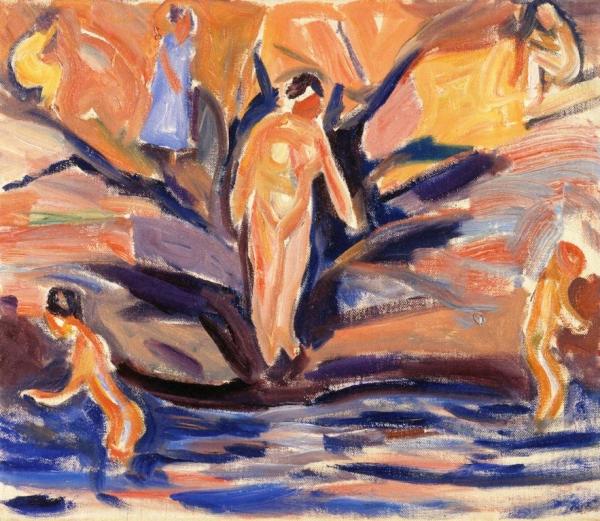 Bathing Women And Children by Edvard Munch