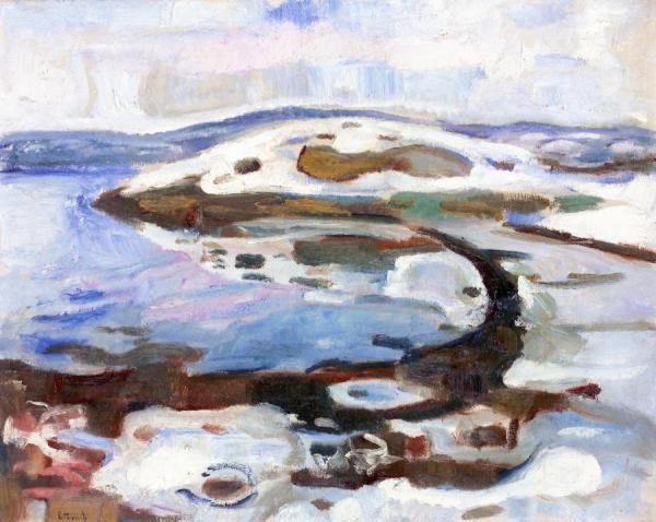 Bay By The Fjord In Winter by Edvard Munch Oil Painting Reproductions