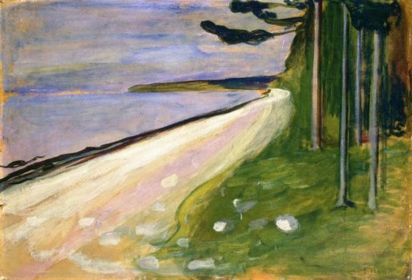 Beach In Asgartstrand by Edvard Munch Oil Painting Reproductions