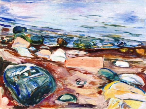 Beach With Rocks by Edvard Munch Oil Painting Reproductions