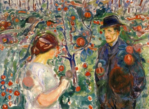 Beneath The Red Apples by Edvard Munch