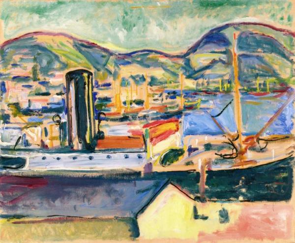 Bergen Harbor by Edvard Munch