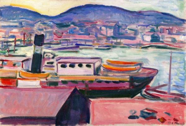 Bergen Harbor by Edvard Munch