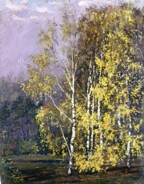 Birch Trees In The Autumn by Edvard Munch Oil Painting Reproductions