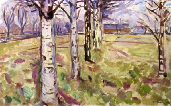 Birch Trunks by Edvard Munch