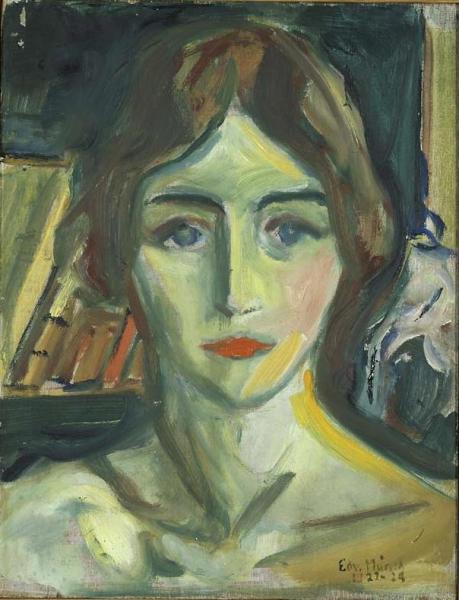 Birgit Prestøe, Portrait Study by Edvard Munch Oil Painting Reproductions