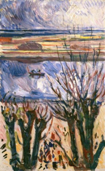Canal In Warnemünde by Edvard Munch