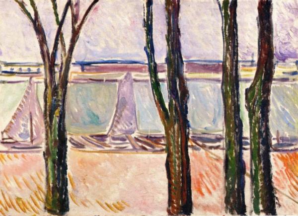 Canal In Warnemünde by Edvard Munch