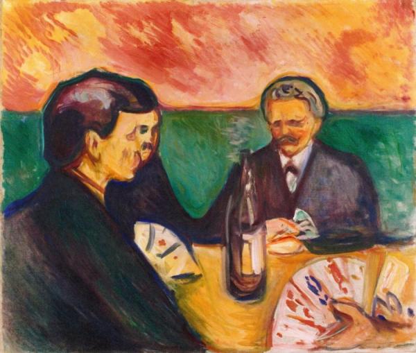 Card Players In Elgersburg by Edvard Munch