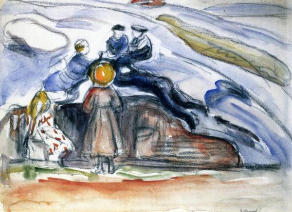 Children At Play by Edvard Munch