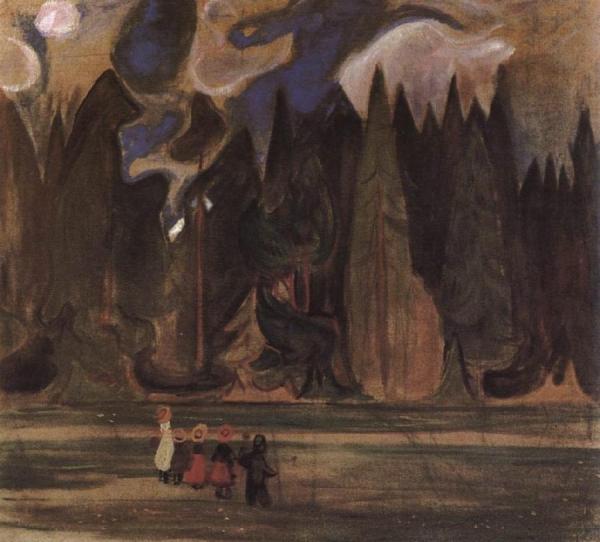 Children In The Forest by Edvard Munch