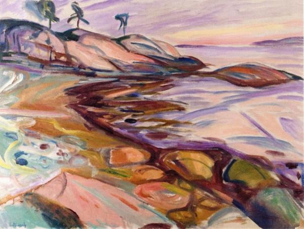 Coastal Landscape At Hvitsten by Edvard Munch
