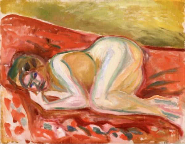 Crouching Nude by Edvard Munch
