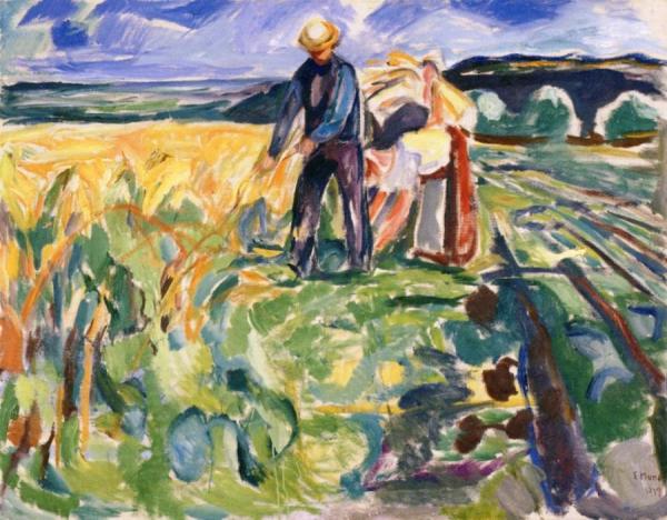 Cutting The Corn by Edvard Munch Oil Painting Reproductions