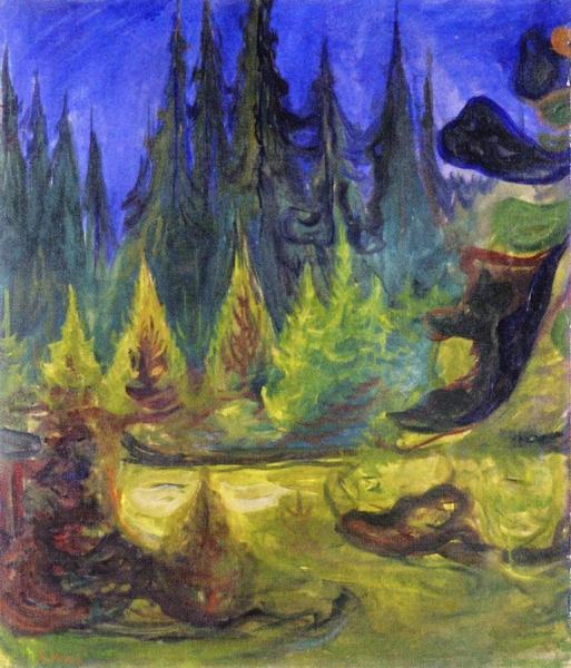 Dark Spruce Forest by Edvard Munch