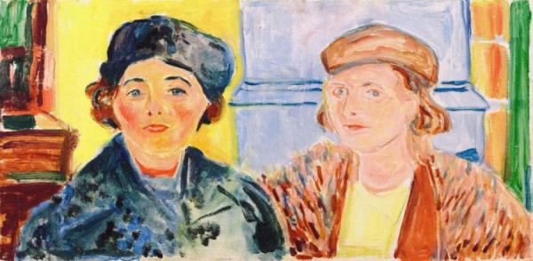 Ebba Ridderstad And Marika Pauli by Edvard Munch Oil Painting Reproductions