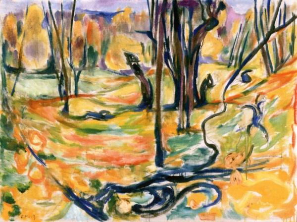Elm Forest In Autumn by Edvard Munch