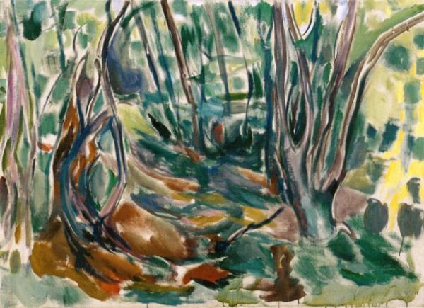 Elm Forest In Summer by Edvard Munch Oil Painting Reproductions