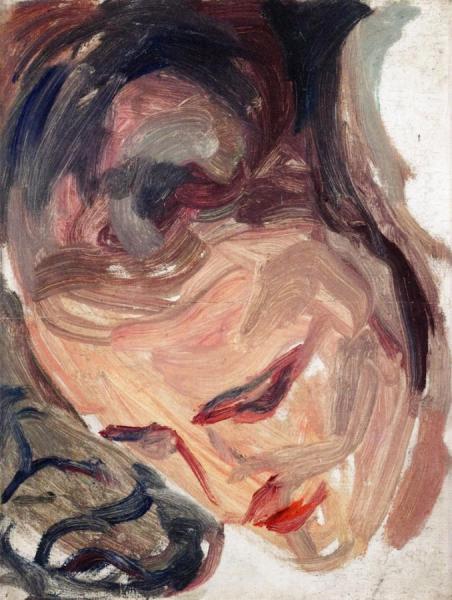 Female Head by Edvard Munch Oil Painting Reproductions