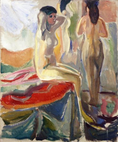 Female Nudes, Seated And Standing by Edvard Munch Oil Painting Reproductions