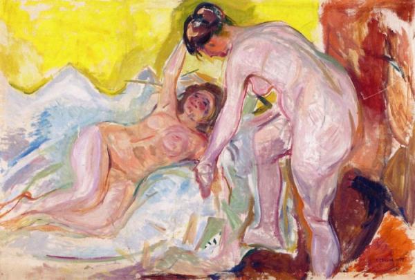 Femalenudes, Standing And Lying Down by Edvard Munch Oil Painting Reproductions