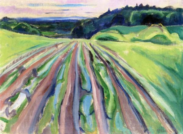 Fields At Ekely by Edvard Munch Oil Painting Reproductions