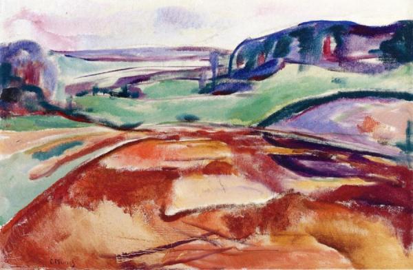 Fields In March by Edvard Munch Oil Painting Reproductions