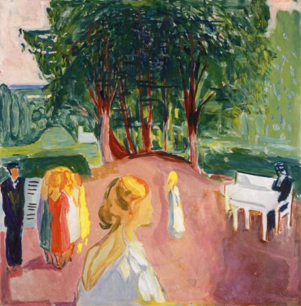 Flirting In The Park by Edvard Munch
