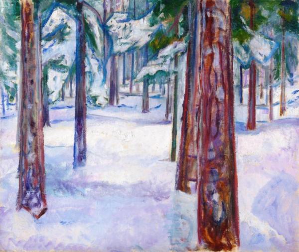Forest In Snow by Edvard Munch
