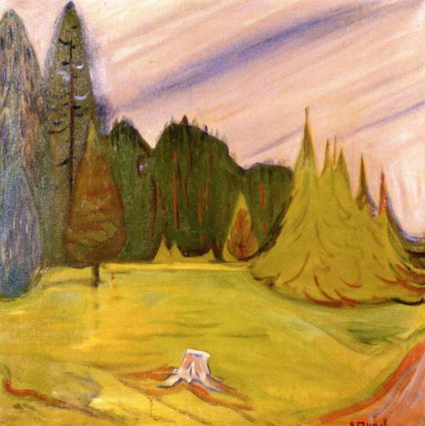 Forest On The Way To Borre by Edvard Munch Oil Painting Reproductions