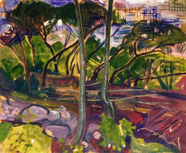Forest Study by Edvard Munch