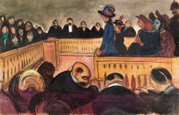 Foster Mothers In Court by Edvard Munch