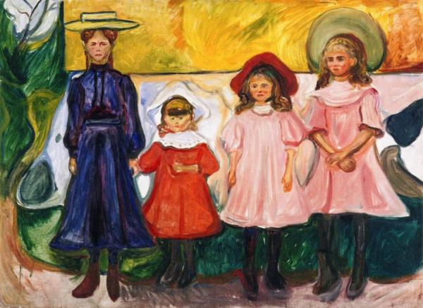 Four Girls In Asgardstrand by Edvard Munch