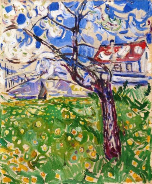 Fruit Trees In Blossom by Edvard Munch