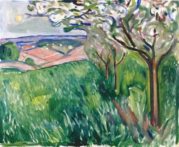 Fruit Trees In Blossom by Edvard Munch