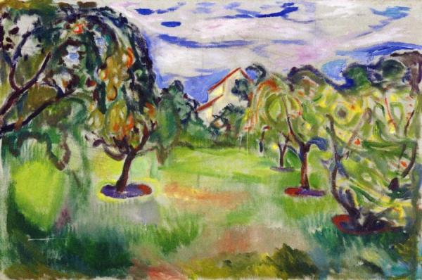 Garden With Apple Trees by Edvard Munch