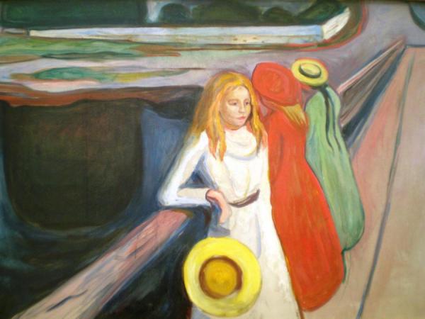 Girl On A Bridge by Edvard Munch