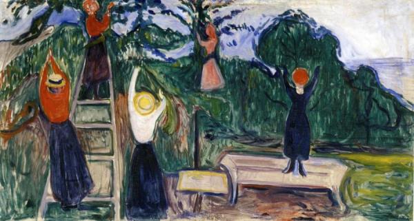 Girls Picking Fruit (the Linde Frieze) by Edvard Munch